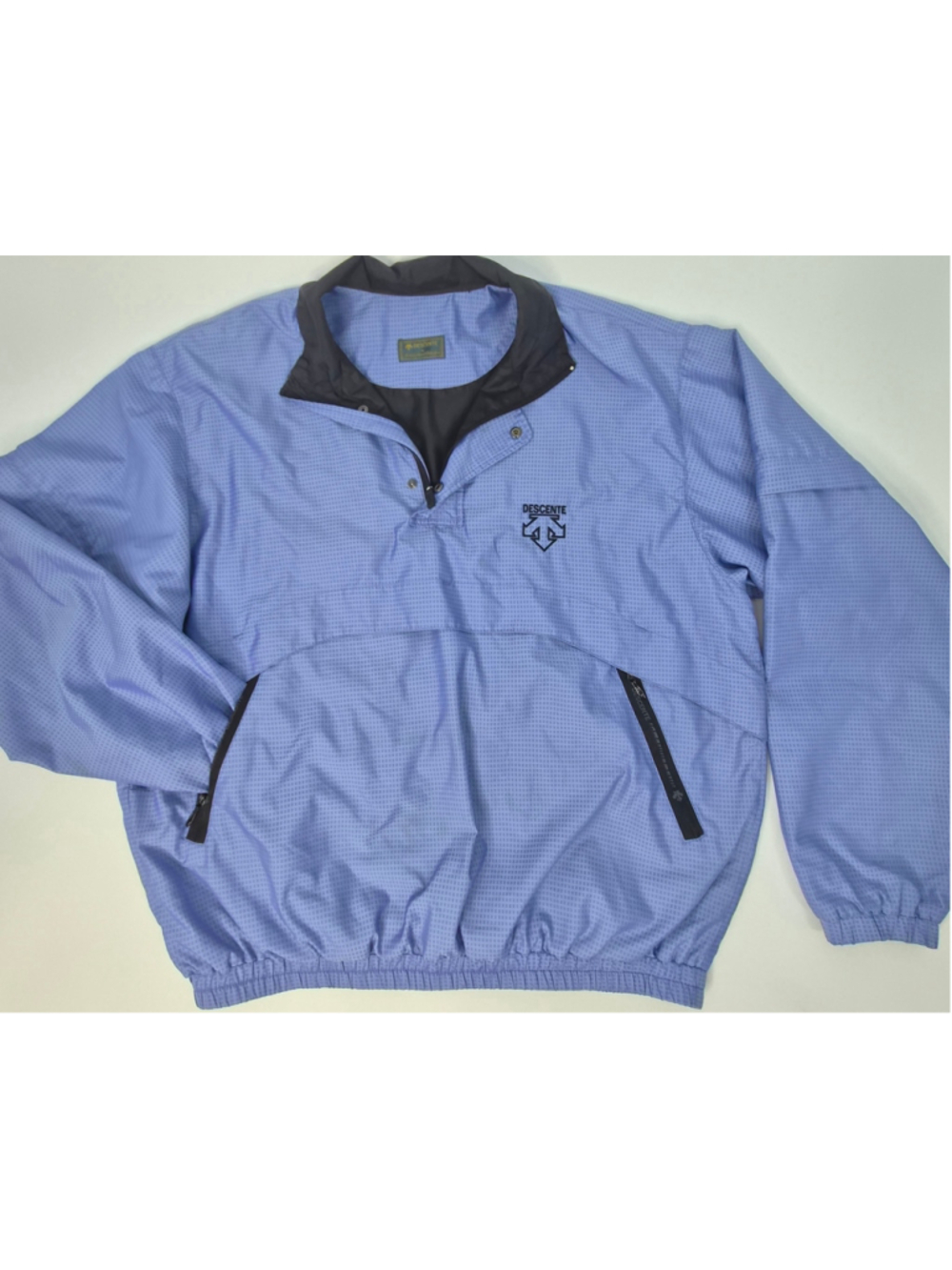 Descente International Collection Mens Golf Windbreaker Removable Sleeves Blue
